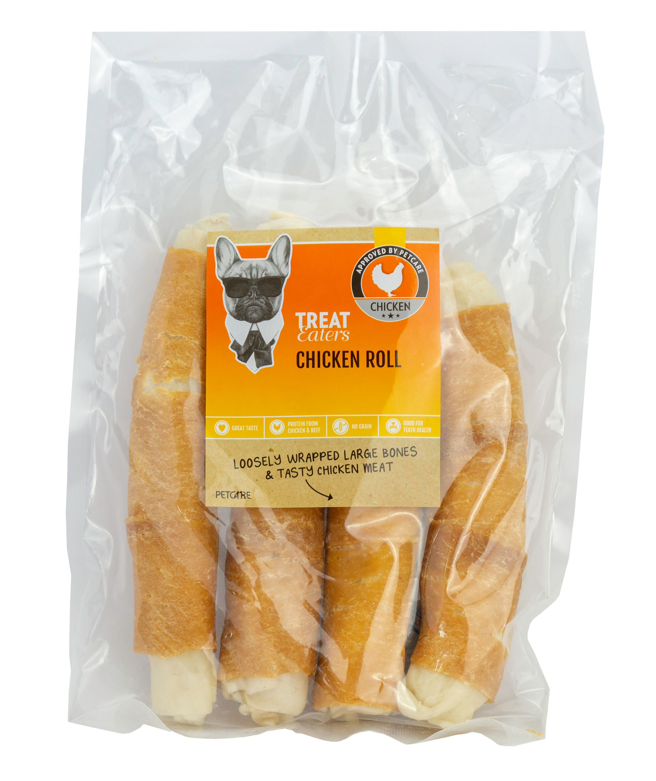 20818_TE_chicken_roll_23cm Treateaters Chicken Rolls 23 cm 4 pcs 400 g - Bild 1