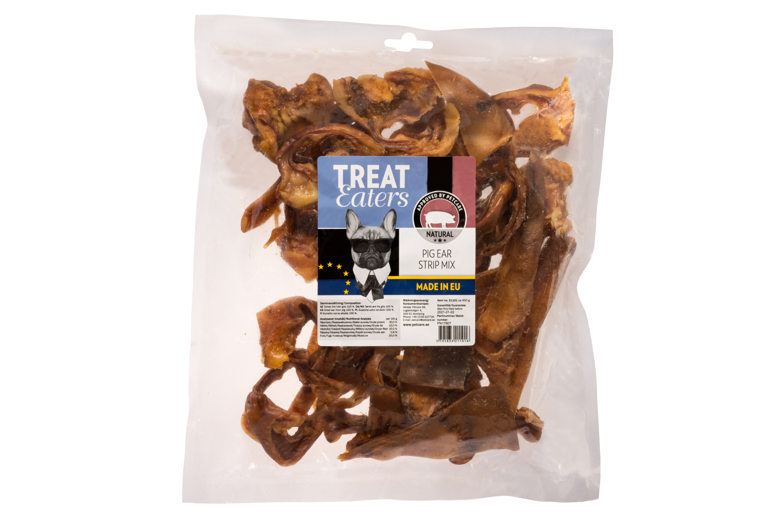 21101_TE_pigear_strip_p_EU_high (1) Treateaters Pigear Sliced 450g - Bild 1